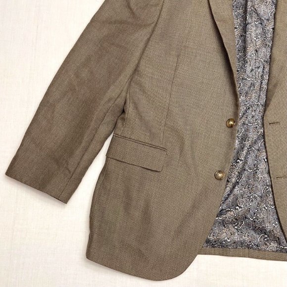 Alan Flusser Men's Two‎ Button Paisley Lined Jacket Size 44R - Picture 3 of 6